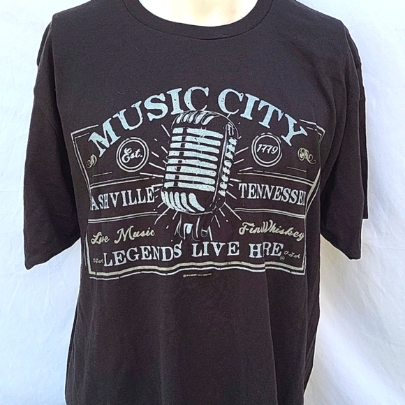 Men's Nashville Music City t-shirt,  black, Johnny Cash Museum, XL, NWT - Picture 2 of 9